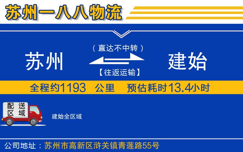 蘇州到建始貨運