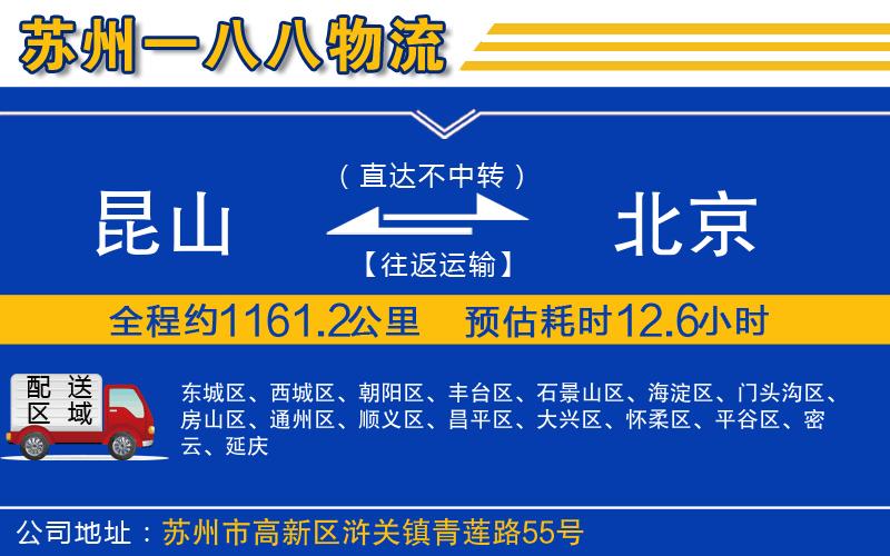 昆山到北京物流公司