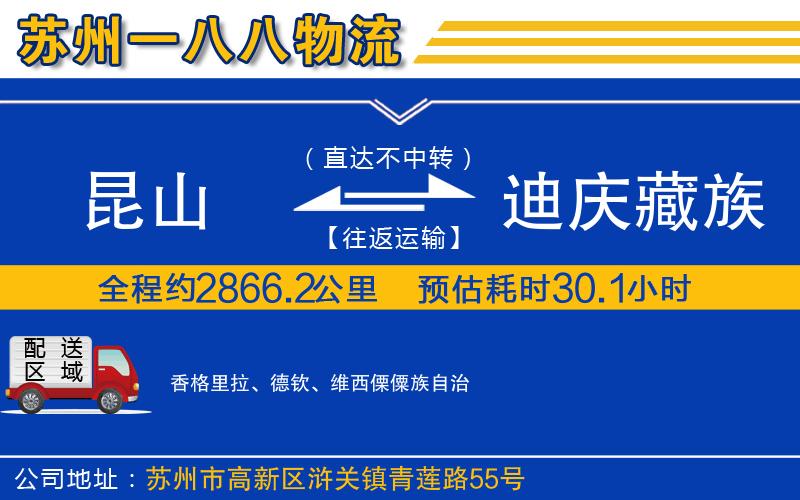 昆山到迪慶藏族自治州物流公司