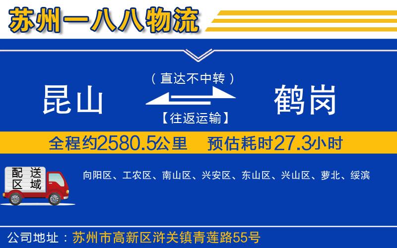 昆山到鶴崗物流公司