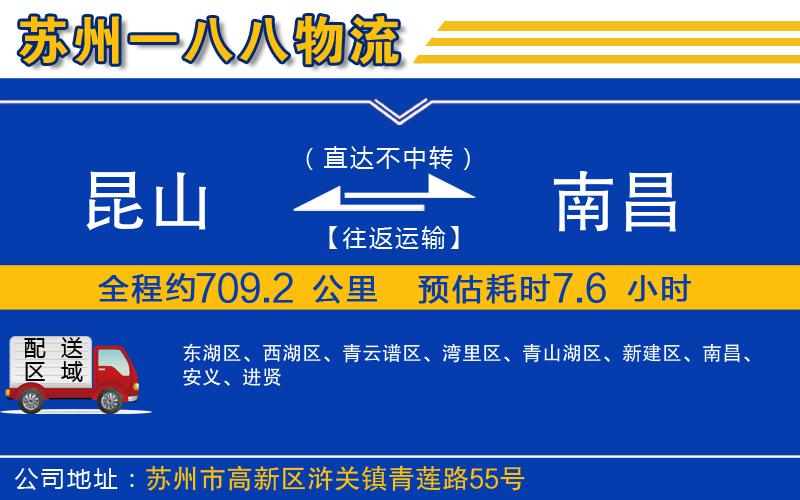 昆山到南昌物流公司
