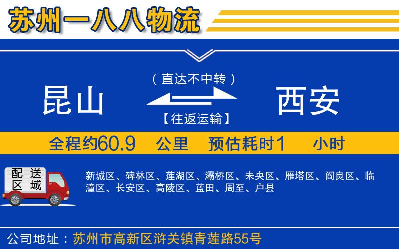 昆山到西安物流公司